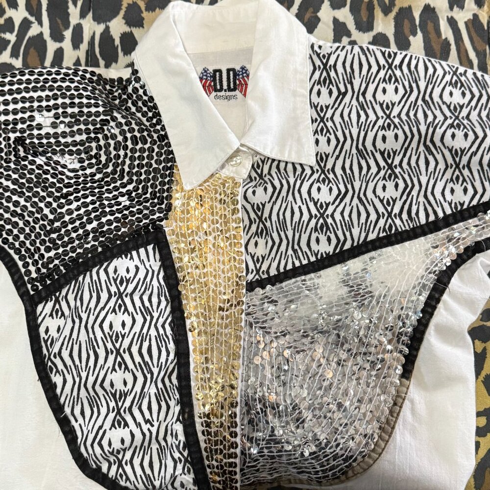 Vintage D.D designs Blouse, M